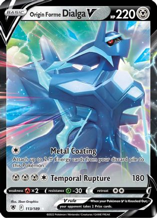 Origin Forme Dialga V 113 - Holofoil SWSH10 Astral Radiance - Ultra Rare