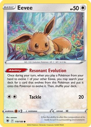 Eevee 119 - Reverse Holofoil SWSH10 Astral Radiance - Common