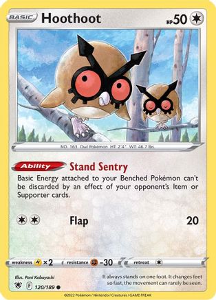 Hoothoot 120 - Reverse Holofoil SWSH10 Astral Radiance - Common