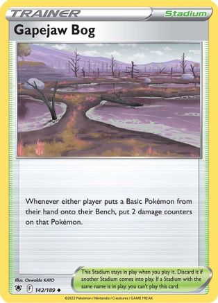 Gapejaw Bog 142 - Reverse Holofoil SWSH10 Astral Radiance - Uncommon