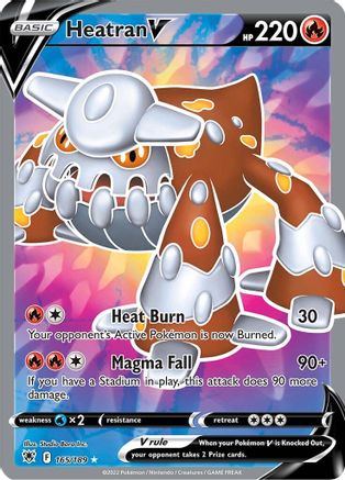 Heatran V (Full Art) 165 - Holofoil SWSH10 Astral Radiance - Ultra Rare