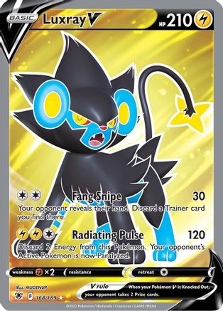 Luxray V (Full Art) 168 - Holofoil SWSH10 Astral Radiance - Ultra Rare