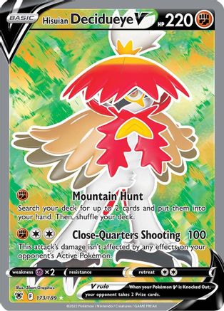 Hisuian Decidueye V (Full Art) 173 - Holofoil SWSH10 Astral Radiance - Ultra Rare