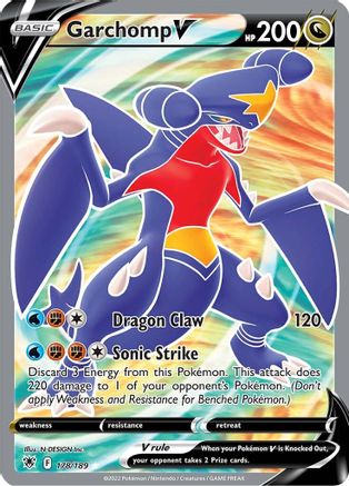 Garchomp V (Full Art) 178 - Holofoil SWSH10 Astral Radiance - Ultra Rare