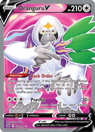 Oranguru V (Full Art) 179 - Holofoil SWSH10 Astral Radiance - Ultra Rare