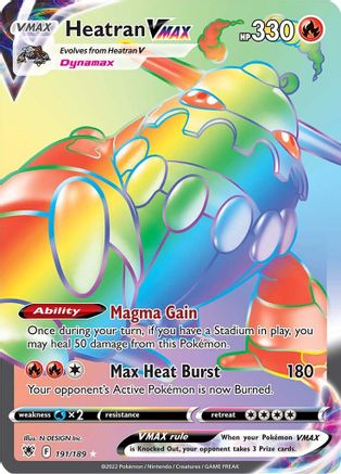 Heatran VMAX (Secret) 191 - Holofoil SWSH10 Astral Radiance - Secret Rare