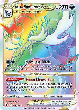 Hisuian Samurott VSTAR (Secret) 197 - Holofoil SWSH10 Astral Radiance - Secret Rare