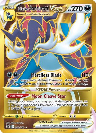 Hisuian Samurott VSTAR (Secret) (209) (Secret) 209 - Holofoil SWSH10 Astral Radiance - Secret Rare