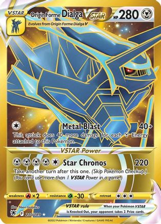Origin Forme Dialga VSTAR (Secret) 210/189 - Holofoil SWSH10 Astral Radiance - Secret Rare