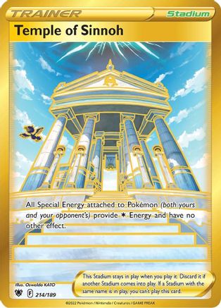 Temple of Sinnoh (Secret) 214 - Holofoil SWSH10 Astral Radiance - Secret Rare