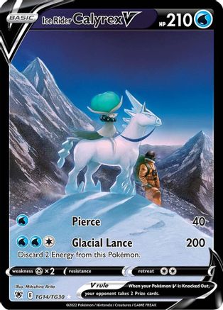 Ice Rider Calyrex V TG14 - Holofoil SWSH10 Astral Radiance Trainer Gallery - Ultra Rare