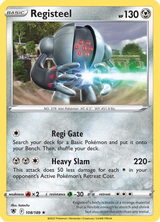 Registeel 108 SWSH10 Astral Radiance - Rare