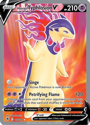 Hisuian Typhlosion V (Full Art) 169 - Holofoil SWSH10 Astral Radiance - Ultra Rare