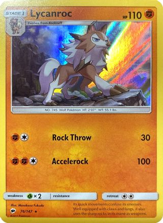 Lycanroc (Water Web Holo) 076/147 - Holofoil Miscellaneous Cards & Products - Promo
