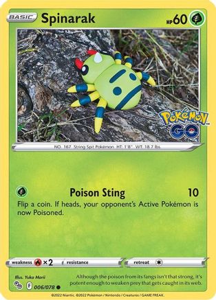 Spinarak 006 Pokemon GO - Common