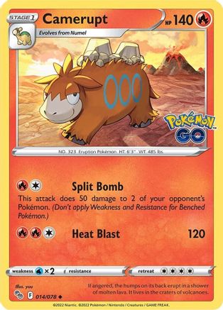 Camerupt 014 Pokemon GO - Uncommon