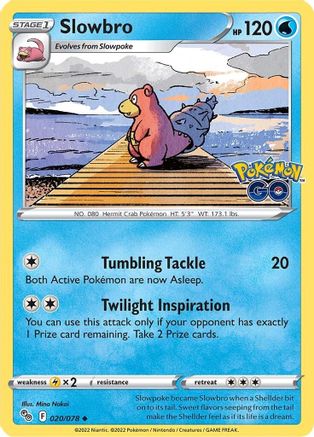 Slowbro 020 - Reverse Holofoil Pokemon GO - Uncommon