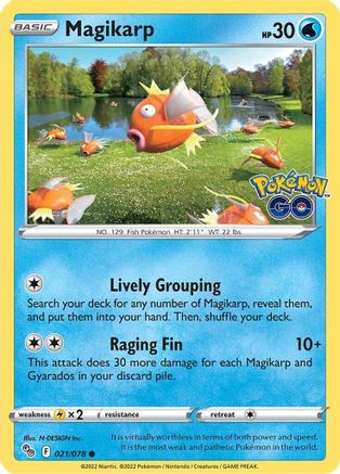 Magikarp 021 - Reverse Holofoil Pokemon GO - Common