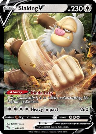 Slaking V 058 - Holofoil Pokemon GO - Ultra Rare
