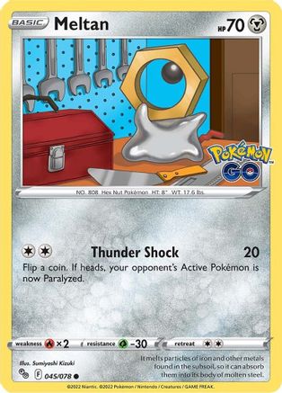Meltan 045 - Reverse Holofoil Pokemon GO - Common