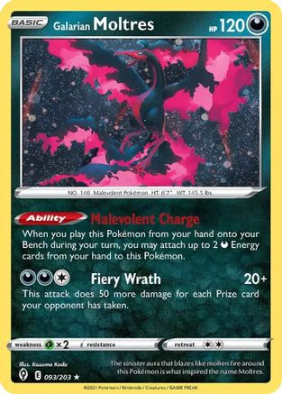 Galarian Moltres (Cosmos Holo) 093/203 Miscellaneous Cards & Products - Promo