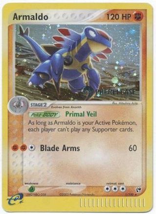 Armaldo (Prerelease) 001/100 - Holofoil Miscellaneous Cards & Products - Promo