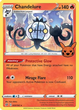 Chandelure 033 - Holofoil Trick or Trade BOOster Bundle - Promo