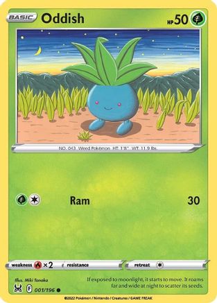 Oddish 001 SWSH11 Lost Origin - Common