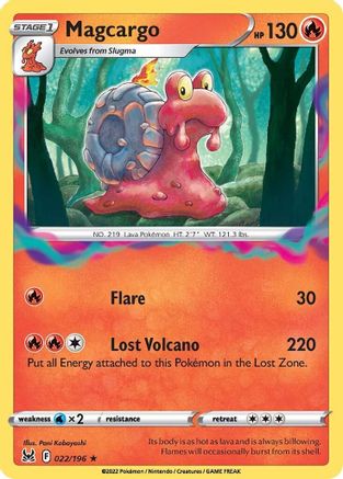 Magcargo 022 - Reverse Holofoil SWSH11 Lost Origin - Rare
