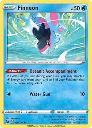 Finneon 040 - Reverse Holofoil SWSH11 Lost Origin - Common