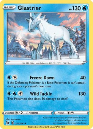 Glastrier 051 - Reverse Holofoil SWSH11 Lost Origin - Holo Rare