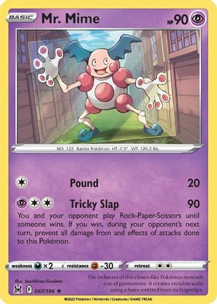 Mr. Mime 067 SWSH11 Lost Origin - Rare
