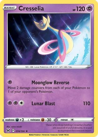 Cresselia 074 - Reverse Holofoil SWSH11 Lost Origin - Holo Rare