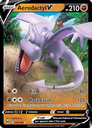 Aerodactyl V 092 - Holofoil SWSH11 Lost Origin - Ultra Rare