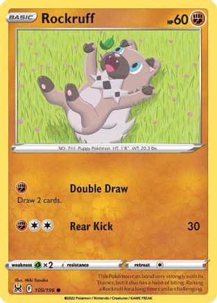 Rockruff 109 SWSH11 Lost Origin - Common