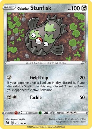 Galarian Stunfisk 127 SWSH11 Lost Origin - Uncommon