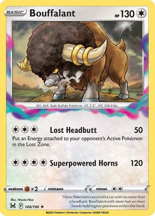 Bouffalant 148 - Reverse Holofoil SWSH11 Lost Origin - Rare