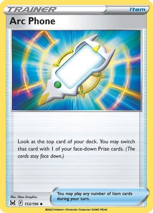 Arc Phone 152 - Reverse Holofoil SWSH11 Lost Origin - Uncommon