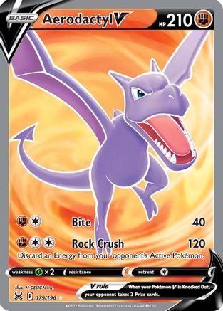 Aerodactyl V (Full Art) 179 - Holofoil SWSH11 Lost Origin - Ultra Rare