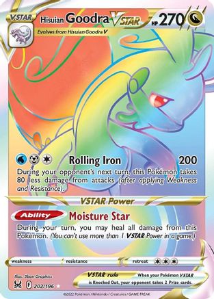 Hisuian Goodra VSTAR (Secret) 202 - Holofoil SWSH11 Lost Origin - Secret Rare