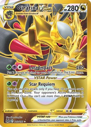 Giratina VSTAR (212) (Secret) (212) 212 - Holofoil SWSH11 Lost Origin - Secret Rare