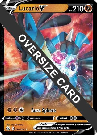 Lucario V - 146/264/264 - Holofoil Jumbo Cards - Ultra Rare