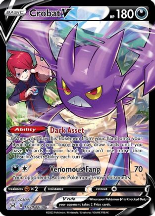 Crobat V TG20 - Holofoil SWSH11 Lost Origin Trainer Gallery - Ultra Rare