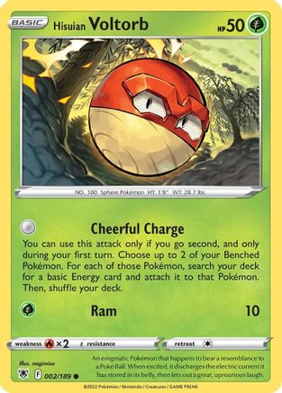 Hisuian Voltorb (Cosmos Holo) 002/189 - Holofoil Deck Exclusives - Promo