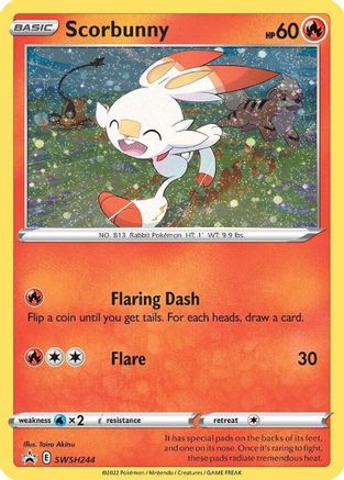 Scorbunny (Cosmos Holo) SWSH244 - Holofoil SWSH Sword & Shield Promo Cards - Promo