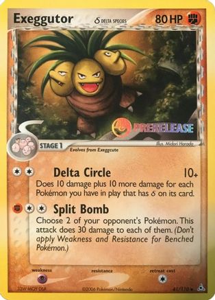 Exeggutor (Delta Species) - 41/110 (Prerelease)/110 Nintendo Promos - Promo