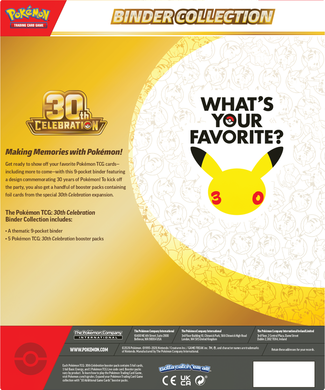 Pokemon TCG: 30th Celebration - Binder Collection Box Set *PREORDER*