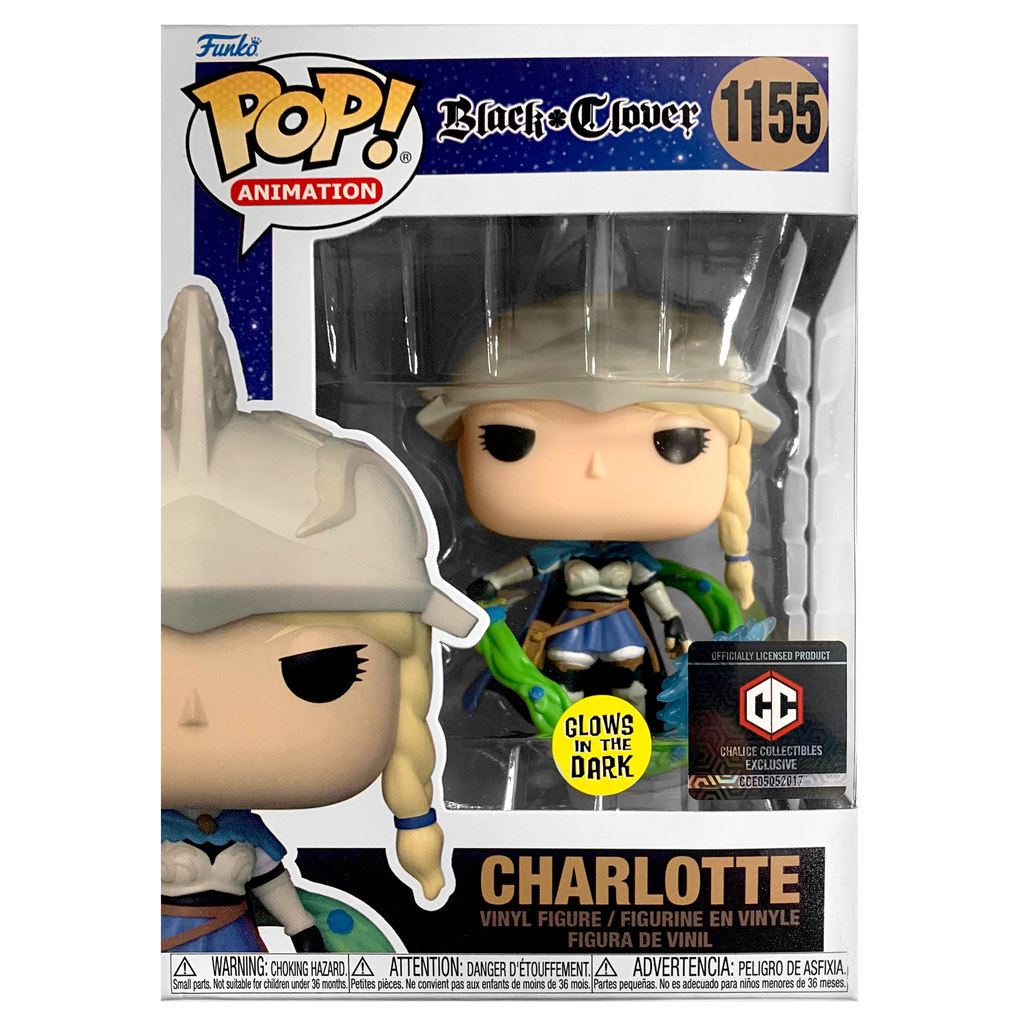 Funko Pop! Animation: BLACK CLOVER CHARLOTTE #1155 *CHALICE EXCLUSIVE*