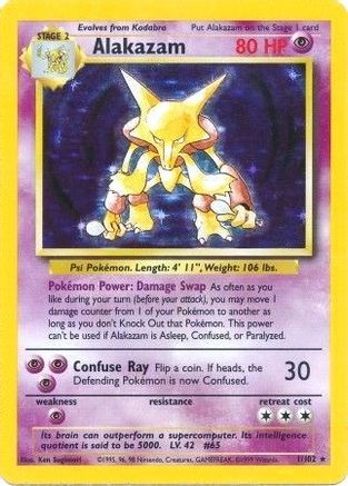Alakazam 001 - 1st Edition Holofoil Base Set - Holo Rare