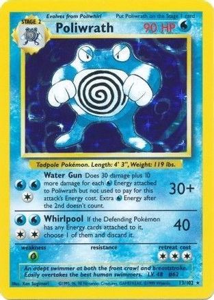 Poliwrath 013 - Holofoil Base Set - Holo Rare